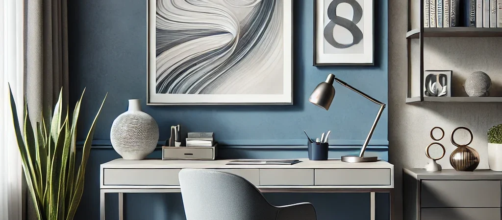 Blue and Gray Home Office Decor Ideas: A Blend of Serenity and Sophistication