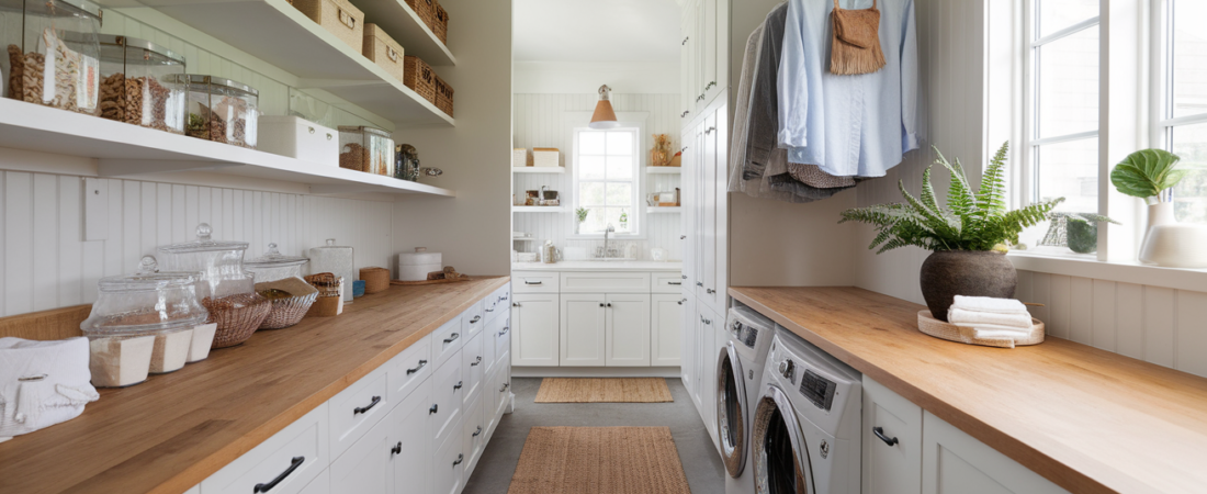 15 Smart and Stylish Ideas for Your Laundry Room and Pantry Combo