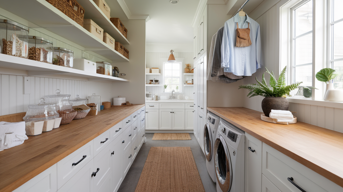 15 Smart and Stylish Ideas for Your Laundry Room and Pantry Combo