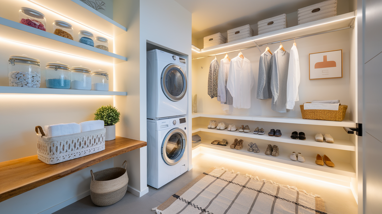 15 Genius Ideas for Your Laundry Room and Closet Combo
