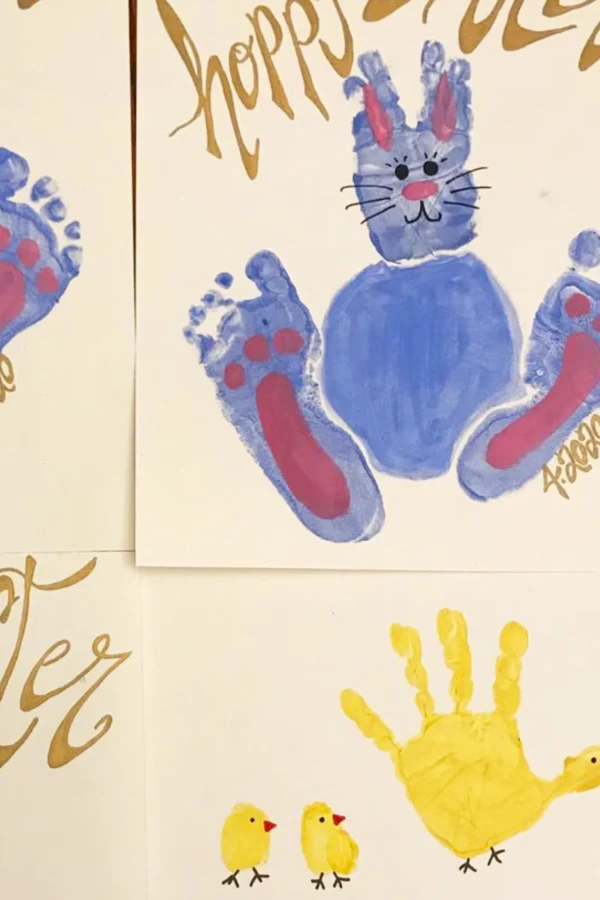 Bunny Hand and Foot Art - Instagram Attribution: @thegingypants