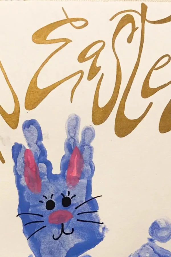 Bunny Toddler Art - Instagram Attribution: @thegingypants