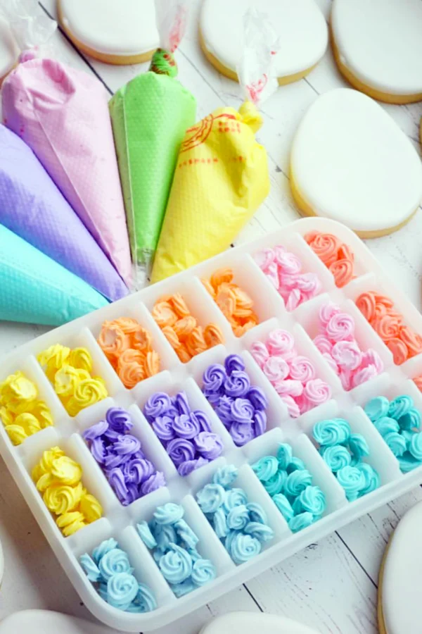 Easter Egg Cookie Setup - Instagram Attribution: @vjscookies
