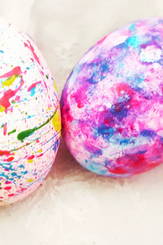 Easter Egg Painting with Toddlers - Instagram Attribute: @justbecooking