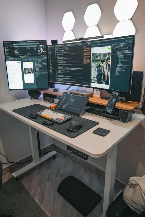 Standup Desk used for Home Office Organization Ideas