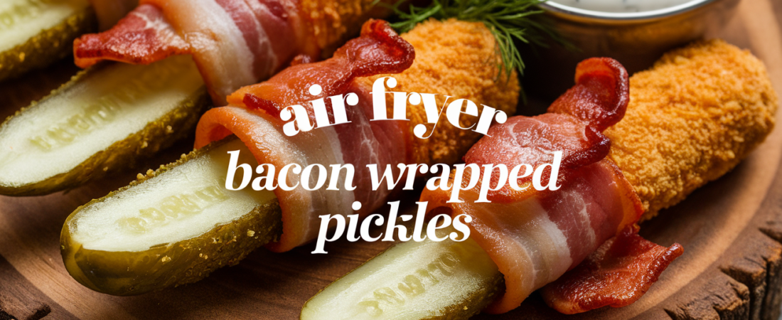 Crispy Bacon Wrapped Pickles Air Fryer