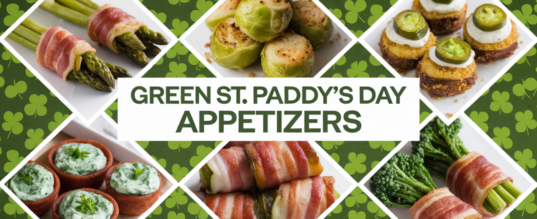 10 St Patrick’s Day Appetizers; Air Fryer, Green, Bacon-Wrapped