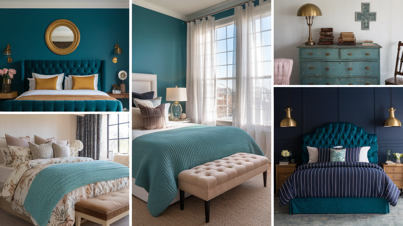 17 Stunning Teal Bedroom Decor Ideas to Transform Your Space w/Color Palettes