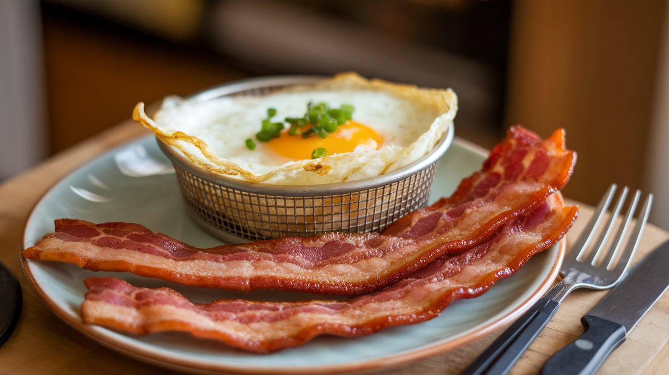 Quick and Easy Air Fryer Bacon and Eggs Recipe