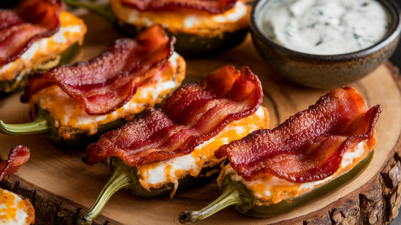 Spicy Air Fryer Jalapeno Bacon Wrapped Poppers