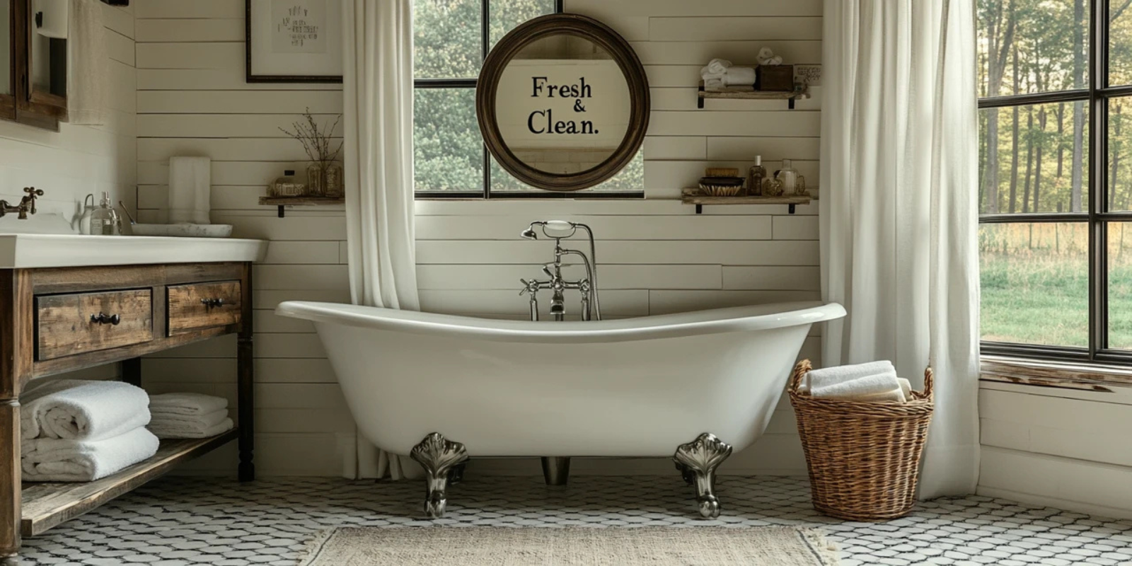 18 Farmhouse Bathroom Decor Ideas That Are Pure Rustic Charm