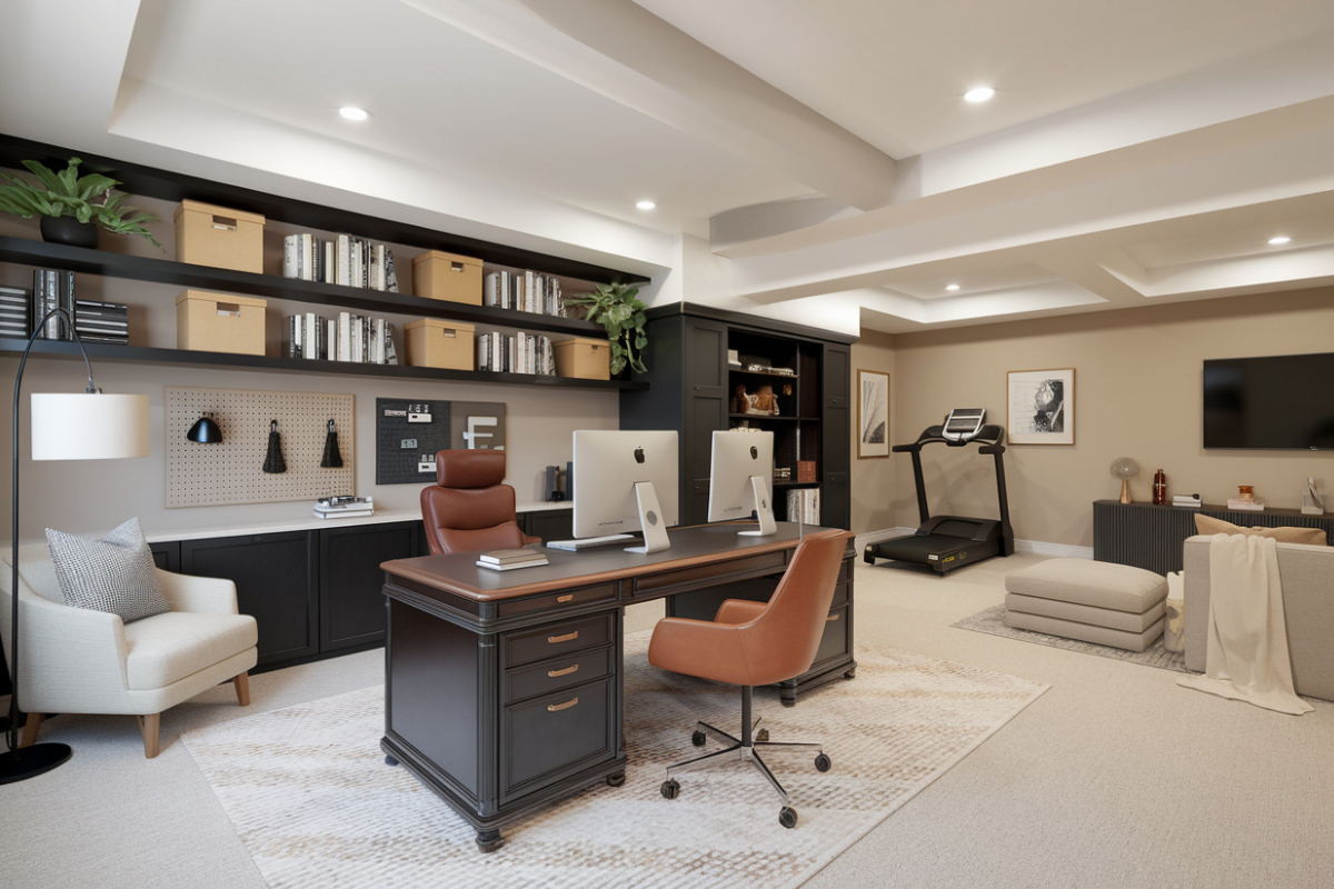 18 Basement Office and Home Office Decor Ideas to Fool People on Zoom
