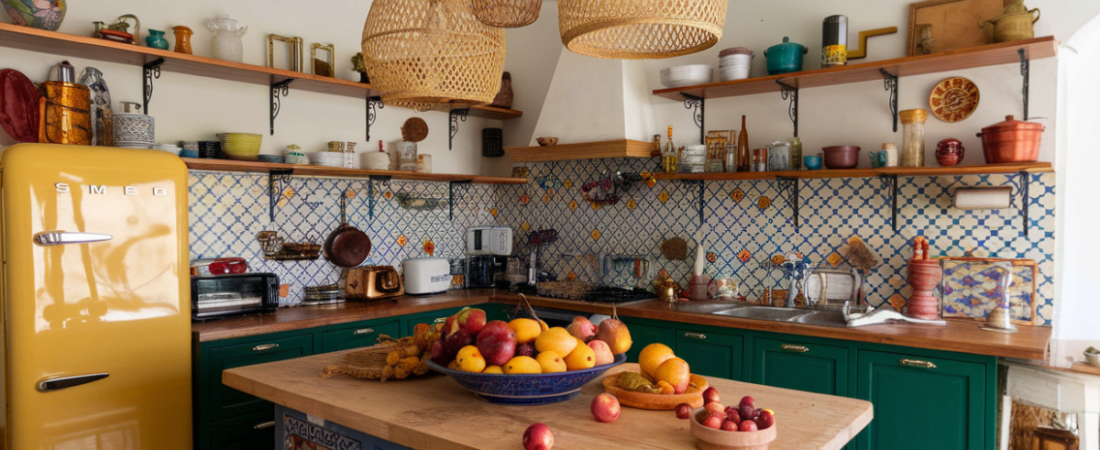 21 Colorful Hippie Kitchen Ideas for Those Who Fear White Walls